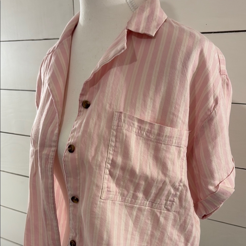 SO Pink and Brown Blouse with Elegant Design
